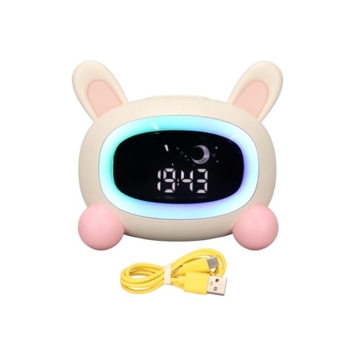 Dekoratív gyermekóra éjszakai fénnyel és hanggéppel