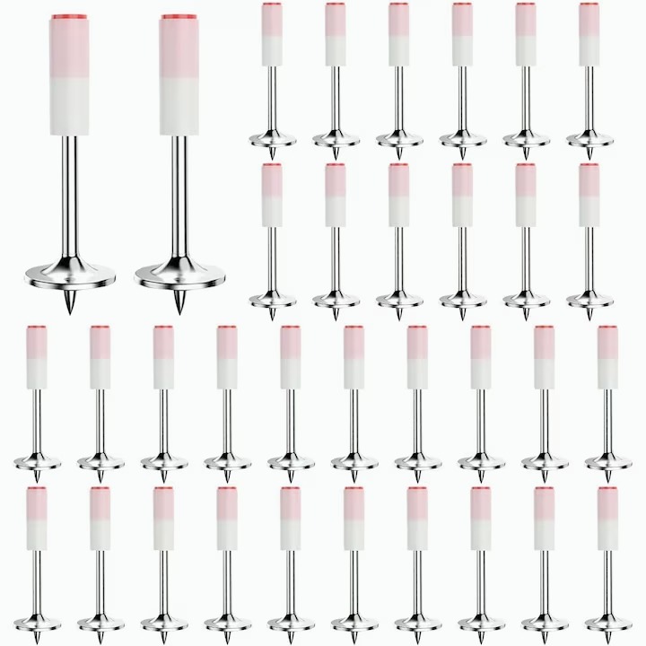 Piroane cu încărcătură pentru pistol de pironit, Cu șaibă, Pentru lemn, Beton, Metal, Lungime 52/37 mm, 100 bucăți