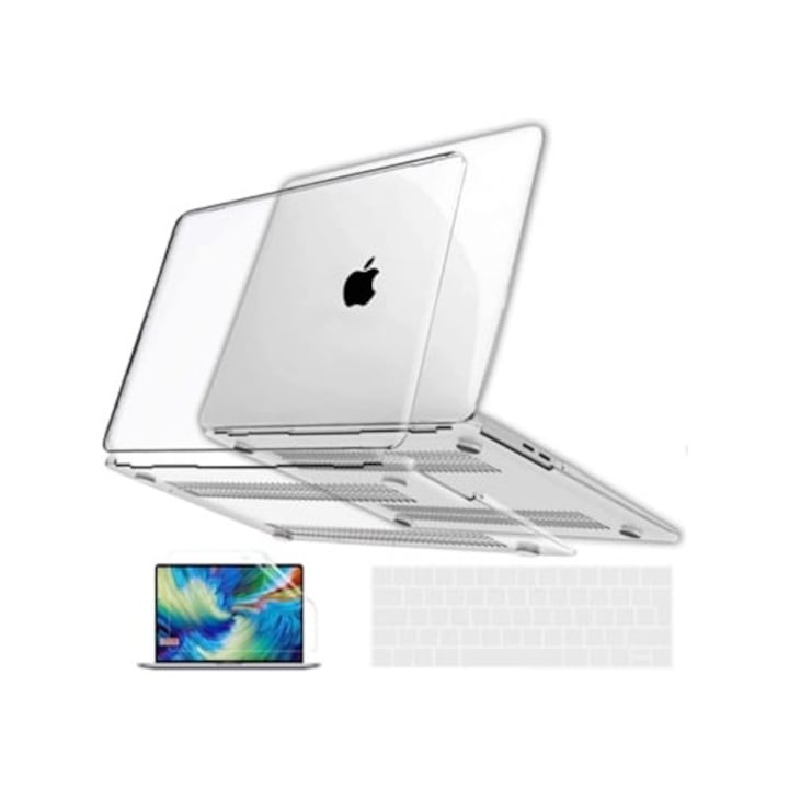 Átlátszó tok Macbook Air 13 inch-hez, merev szerkezet, teljes védelem, könnyű kialakítás