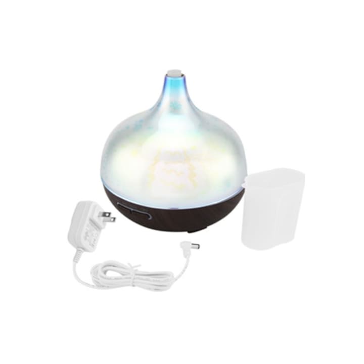 400 ml-es ultrahangos párásító LED-del, 3D illóolaj diffúzor, EU dugó 110-240V