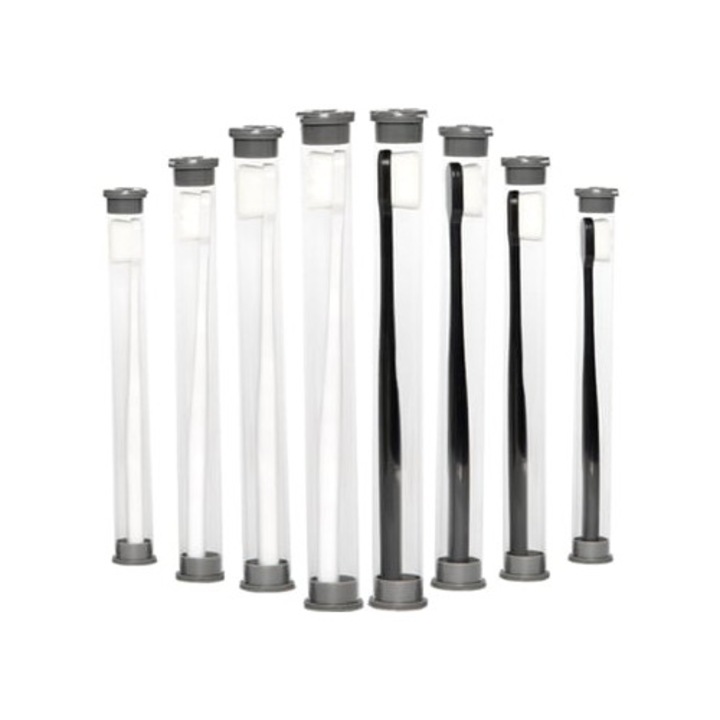 5 darabos natúr bambusz fogkefe szett, puha sörtékkel, fekete