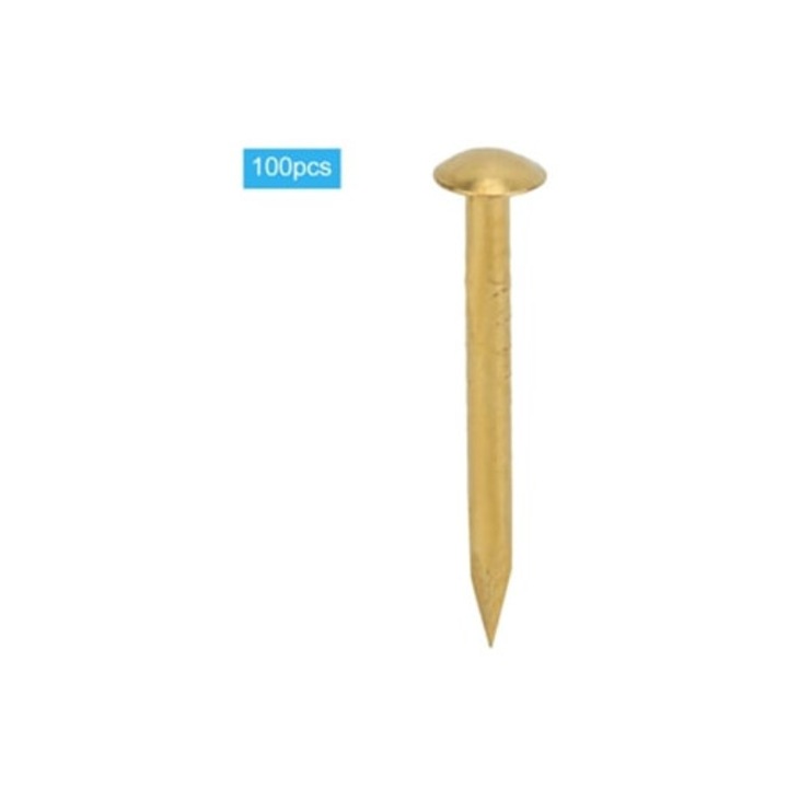 Ac de cusut decorativ cu cap rotund, finisaj din alama, pentru proiecte DIY