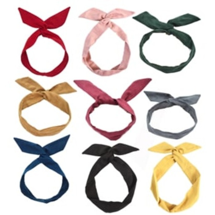 Bentite par cu fundita, stil boho, elastic confortabil, set