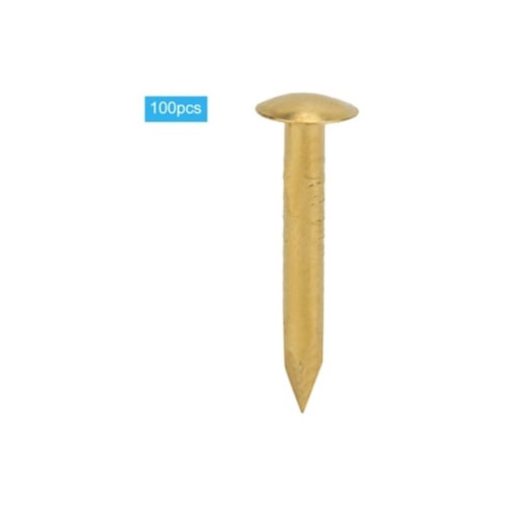 Cuie din alama pentru design interior, auriu 100 buc