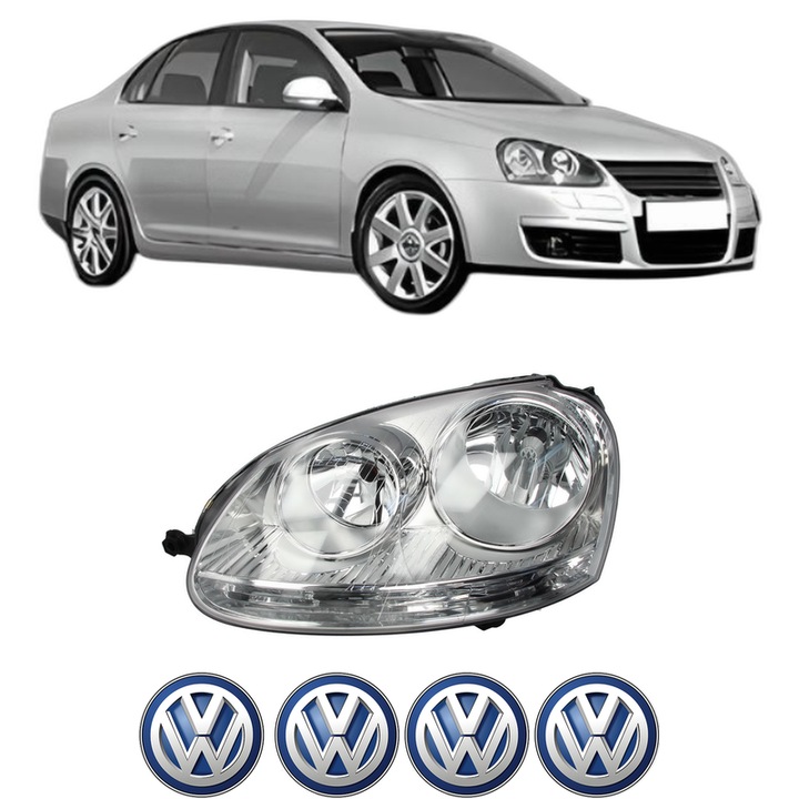 Far Stanga Fata Volkswagen JETTA III (1K2) din 2004-2010, Auto, TYC, 4x Stickere auto cu Volkswagen