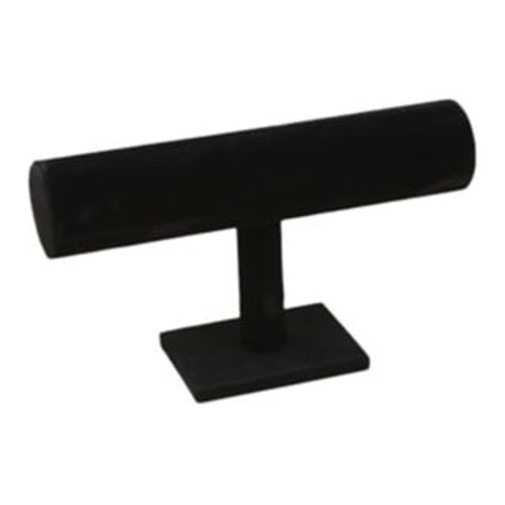 Suport bijuterii, design T, finisaj catifea, pentru bratari si ceasuri