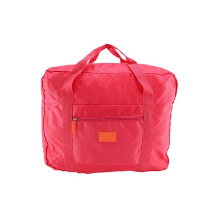 Vízálló nylon utazótáska cipzárral fehérneműhöz, fukszia rózsaszín