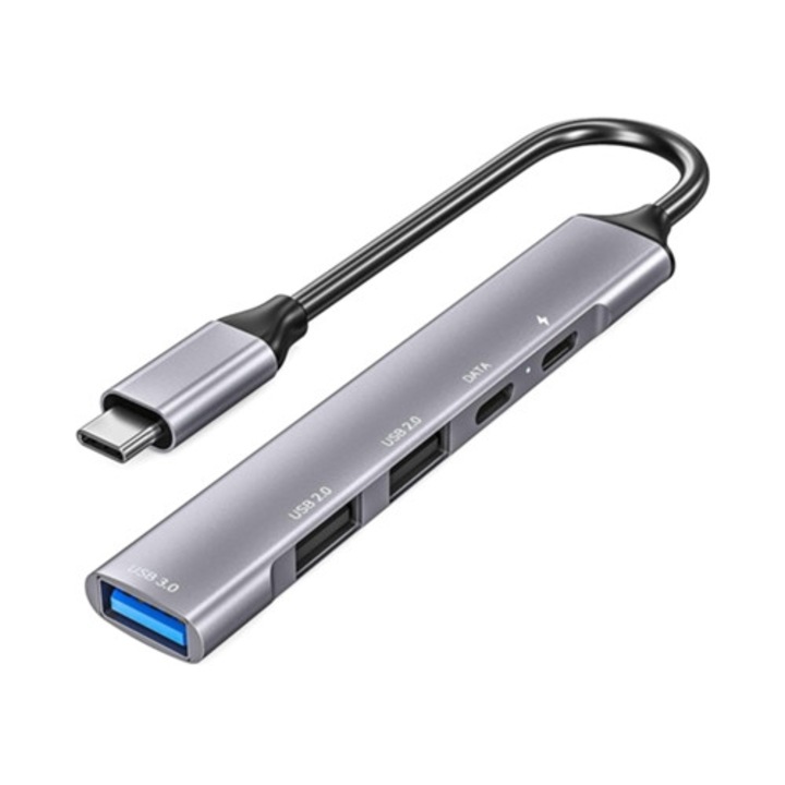 Többfunkciós USB C Hub, adatátvitel és töltés, kompakt, BISBISOUS