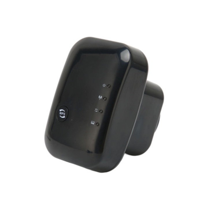 Extensor Wifi 300Mbps 2.4GHz, design plug-in, negru, pentru laptop