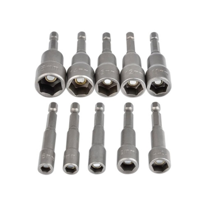 Nagy szilárdságú króm-vanádium acél mágneses csavarhúzó metrikus hatlapfejű csavarokhoz