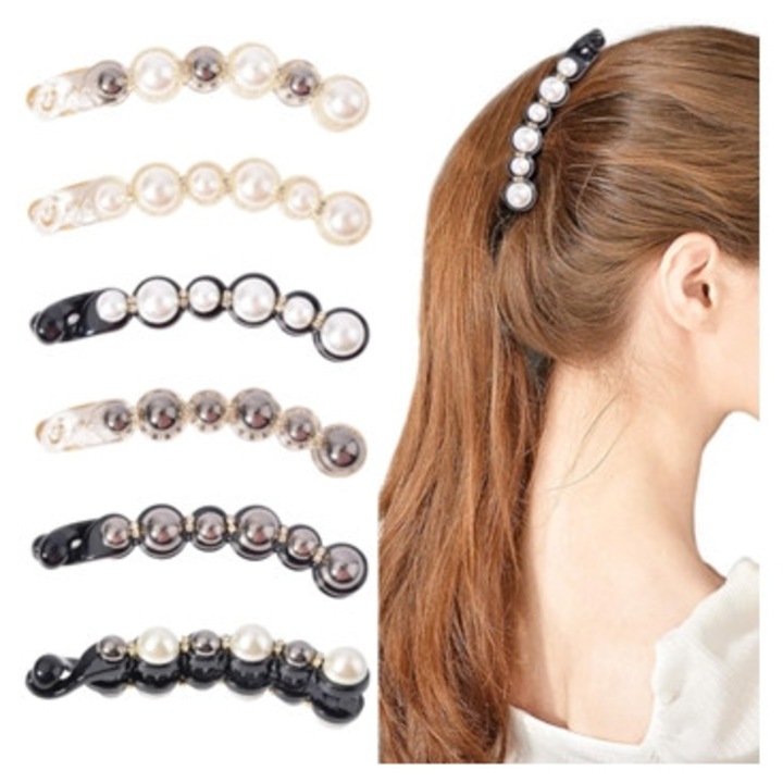 Set agrafe par perle, clip banana, usor si confortabil de purtat