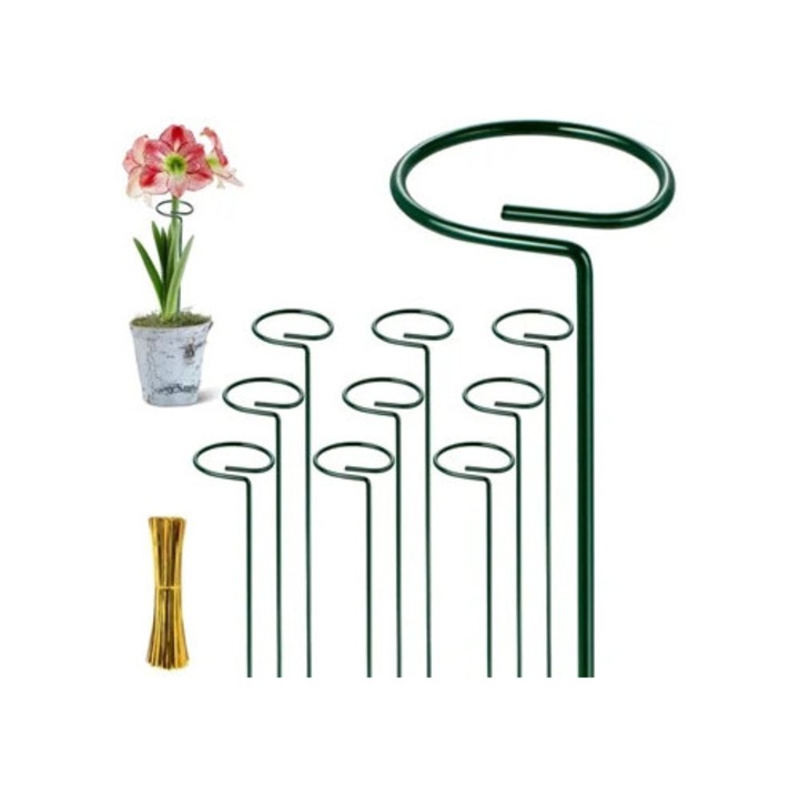 Suporturi rezistente la intemperii pentru plante, reutilizabile, constructie din otel rezistent, set.