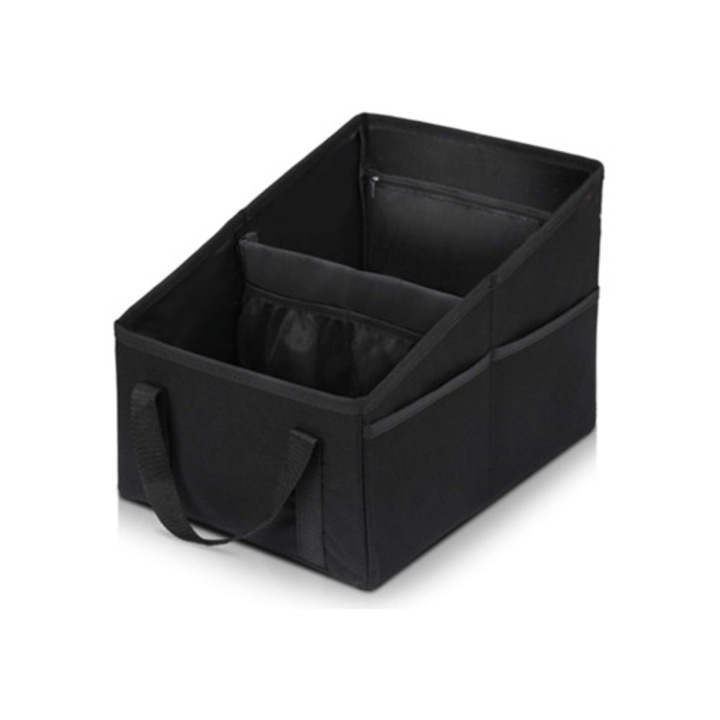 Autórendező, összecsukható multifunkcionális tartó, nagy rekeszek, csúszásmentes alap, készlet