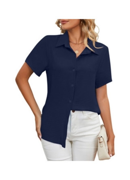 Női ing, légáteresztő poliészter, sötétkék, 2XL INTL