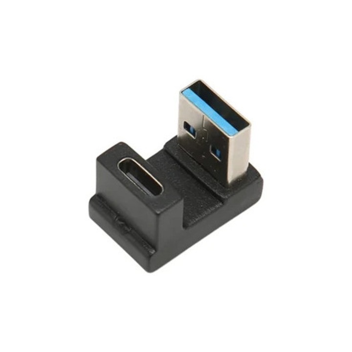 USB Type C U-alakú adapter 10Gbps, laptophoz, fali töltőhöz és power bankhez