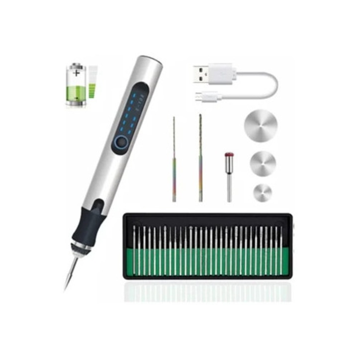 Unelte multifunctionale, 25W, viteza ajustabila, USB Type-C, stilou de gravare