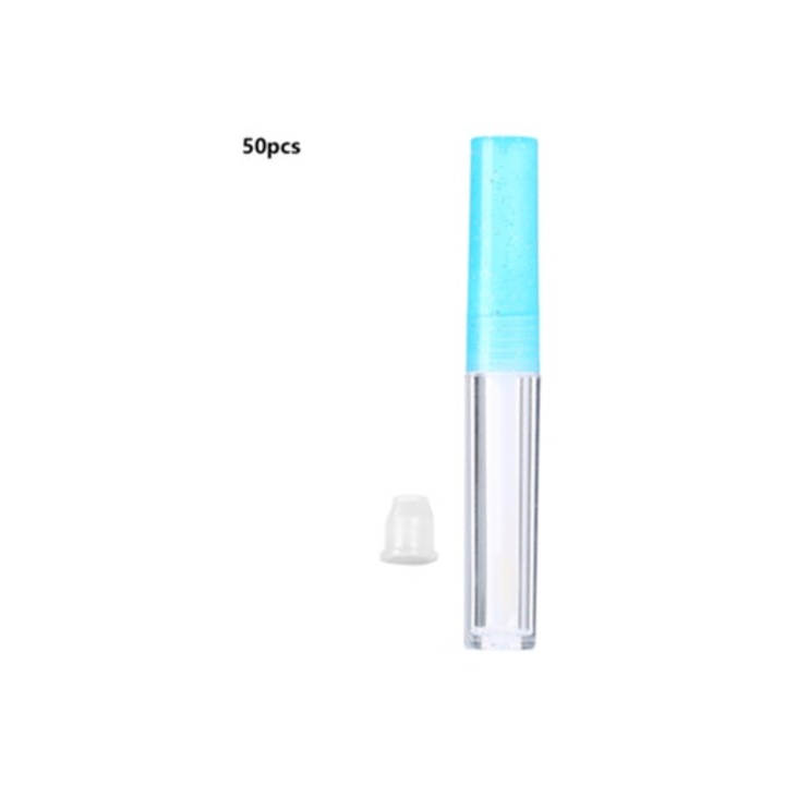 Set 50 tuburi goale de ruj, albastru, tuburi cosmetice mini