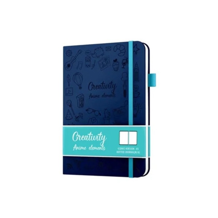 Caiet creativ A5, 400 pagini, piele, pentru studii si lucru