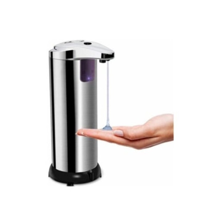 Tartós, érintésmentes, rozsdamentes acél szappanadagoló szett