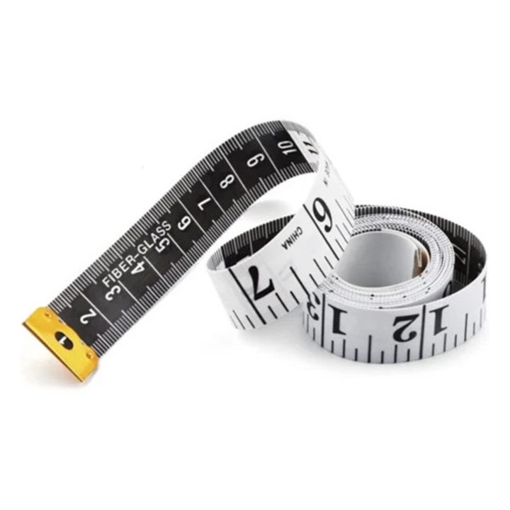 Ruleta flexibila, masura precisa, 3m, alb