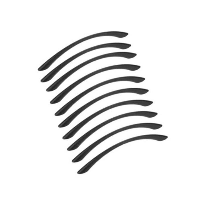 Manere de dulap, negru, mate, design unic, material rezistent, set de 10 bucati, inox