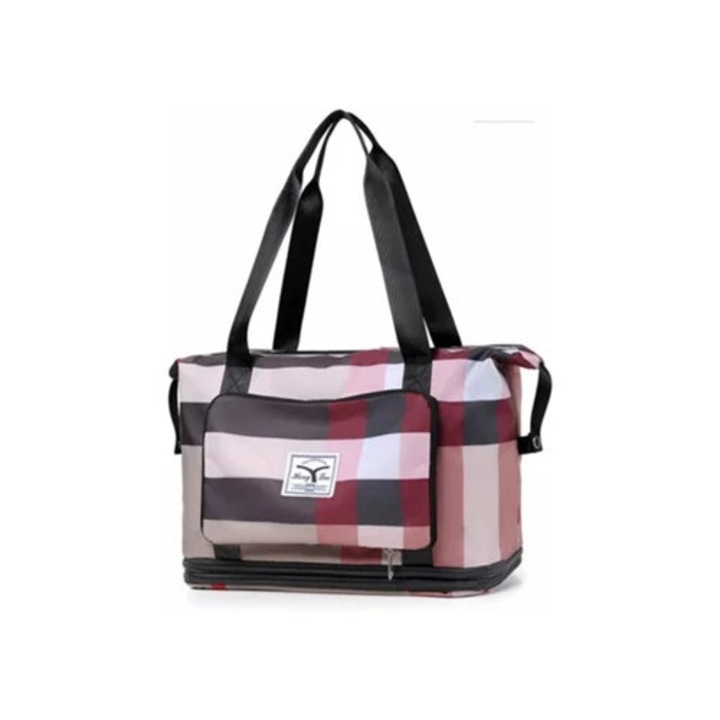 Összecsukható és állítható utazótáska, vízálló, nagy kapacitású, cipőrekesszel, többszínű