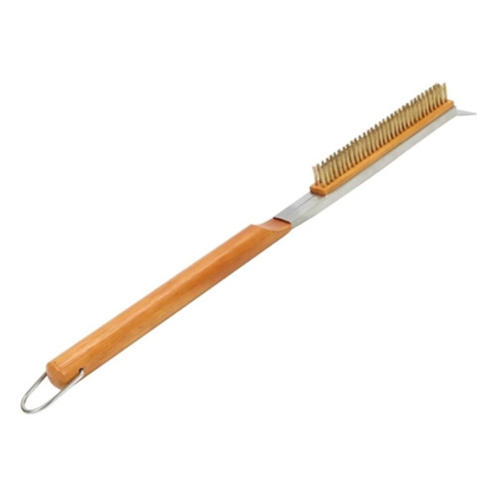 Perie pentru cuptor de pizza, Ooni, perii rezistente la caldura, maner din lemn confortabil