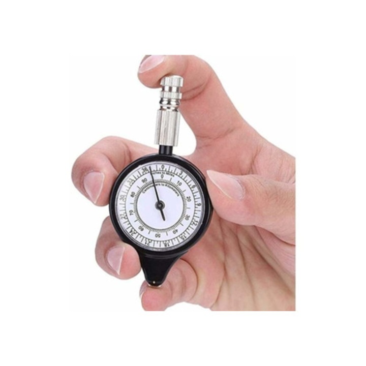 Térképszámláló kültéri navigációhoz, távolságmérő fémkerékkel és mini fogantyúval, fekete