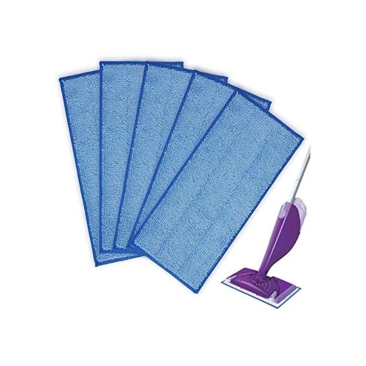 Mopuri din microfibra reutilizabile pentru curatarea podelelor, set, compatibile cu Swiffer Wetjet, absorbtie excelenta, pentru podele din lemn