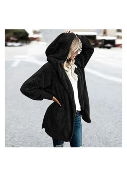 Jacheta dama, Negru, Plus, 2XL INTL