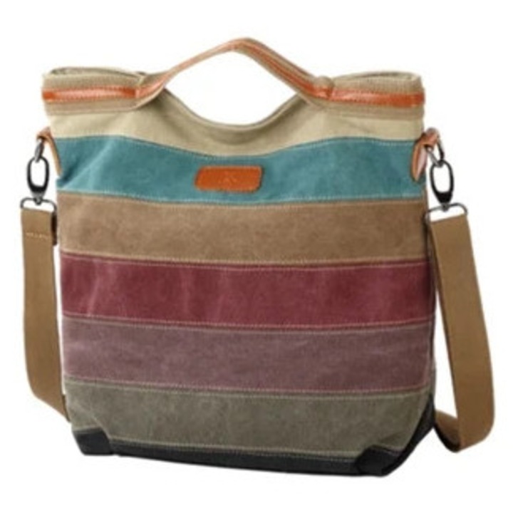 Női válltáska, többszínű, nagy kapacitású, egy méret