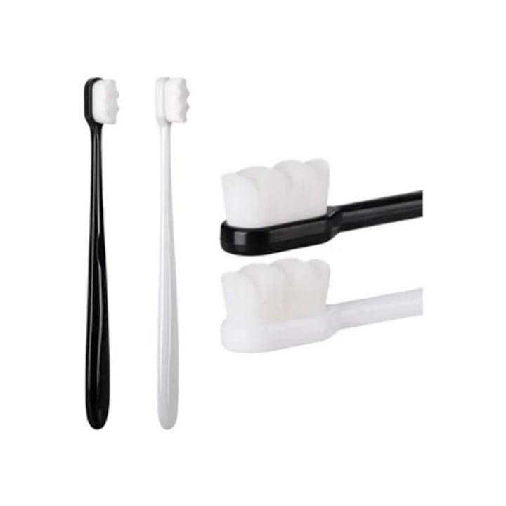 Klasszikus fogkefe, Micro Nano, érzékeny ínyvédelem, gyengéd tisztítás, többszínű