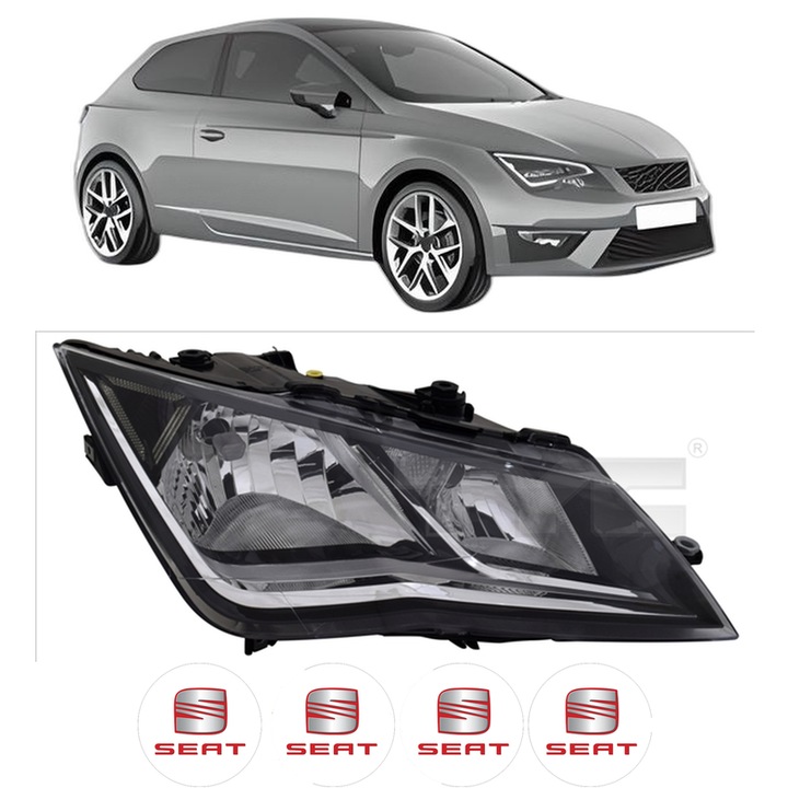 Far Dreapta Fata SEAT LEON SC (5F5) din 2013-2018, Auto, TYC, 4x Stickere auto cu SEAT