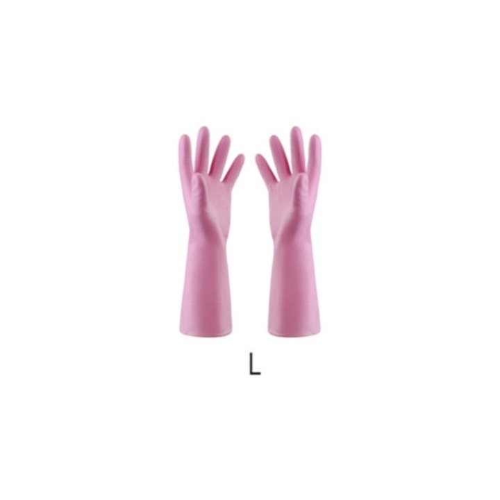 Újrafelhasználható PVC tisztítókesztyű konyhához és mosogatáshoz, rózsaszín, L