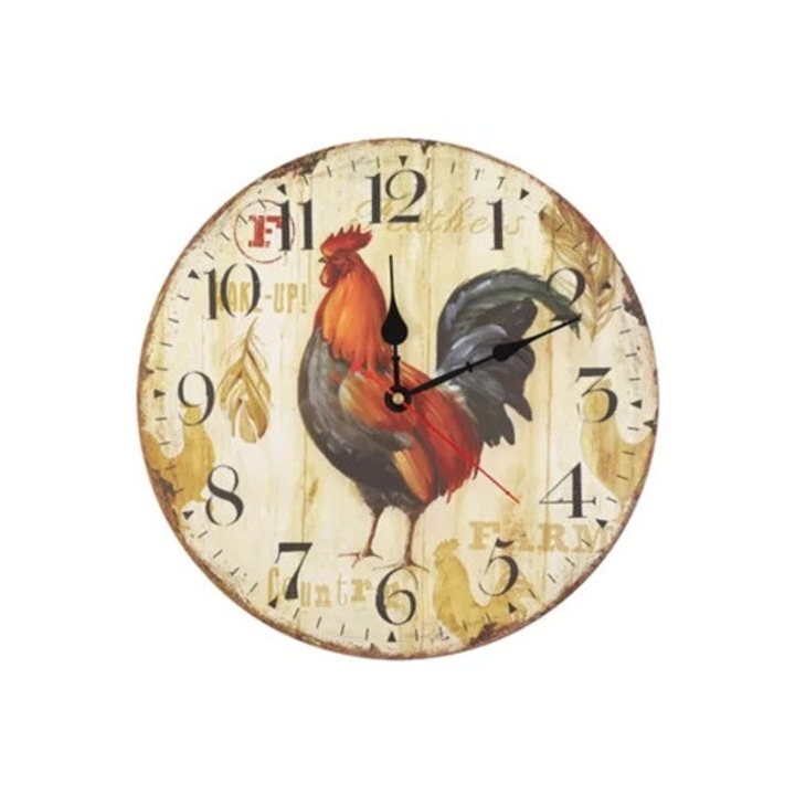 Retro dekoratív óra 30cm, többszínű, 3-as modell