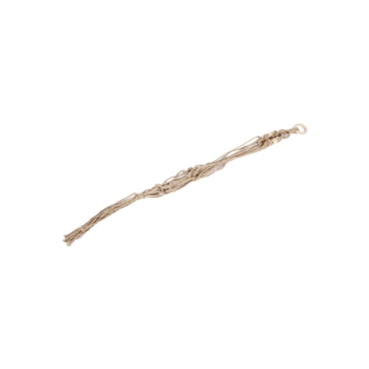 Suport ghiveci suspendat pentru suculente, stil boho, cu sfoara impletita, maro