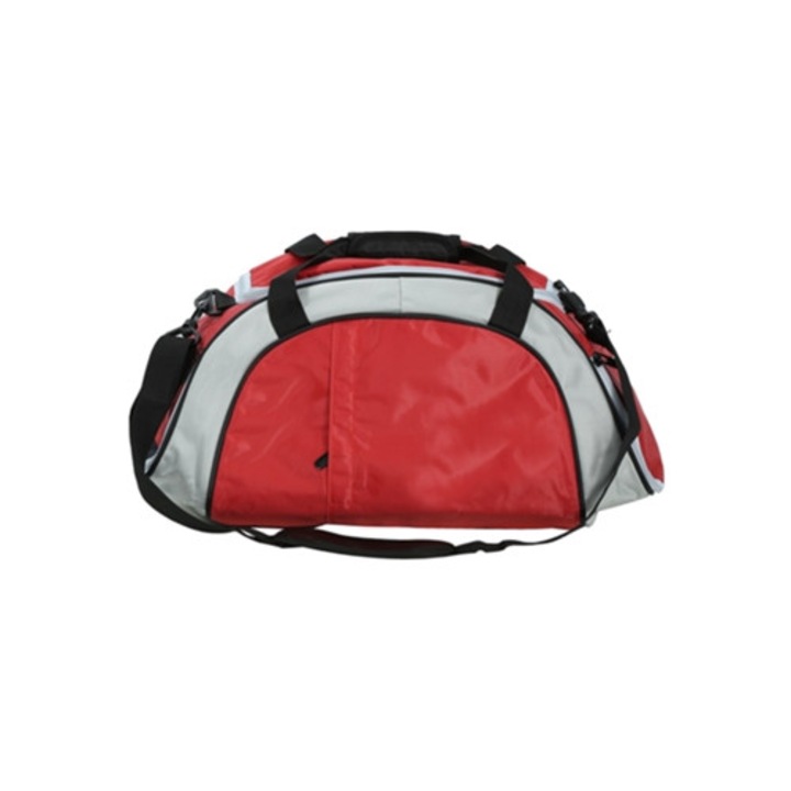 Nylon sporttáska, cipőtartó rekesszel, piros, L