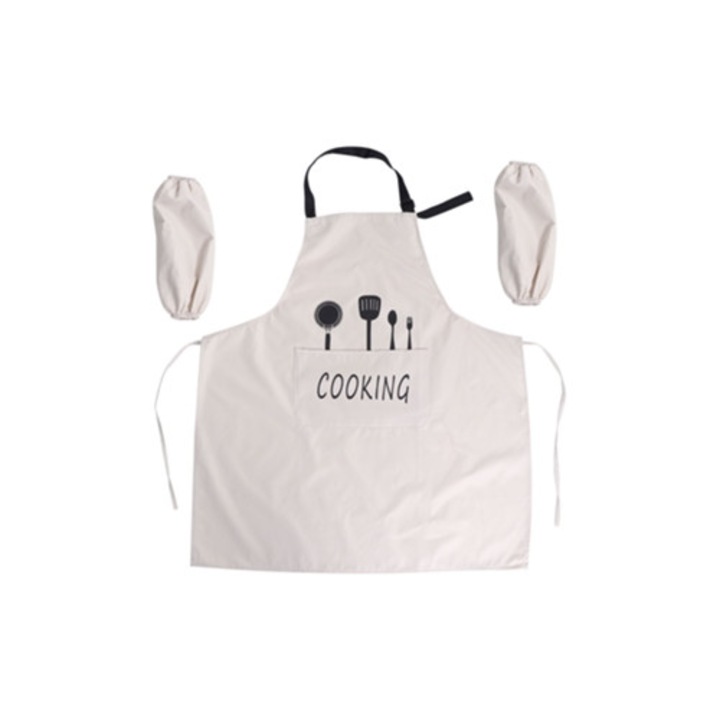 Sorturi bucatarie si gratar, sort anti-pata cu maneci albe