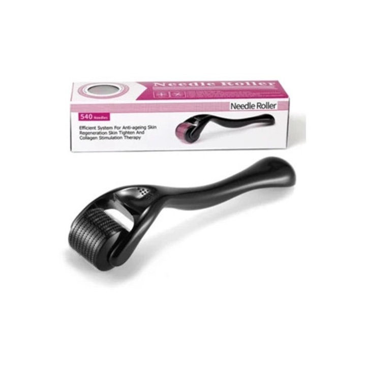 Dermaroller, Titan, 0.75mm, Negru