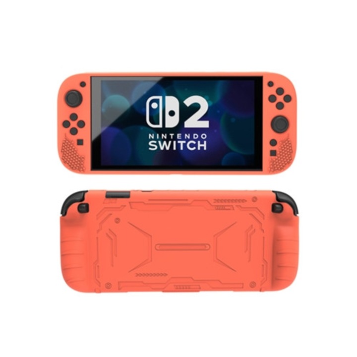 Удароустойчив силиконов защитен калъф, оранжев, за Nintendo Switch 2