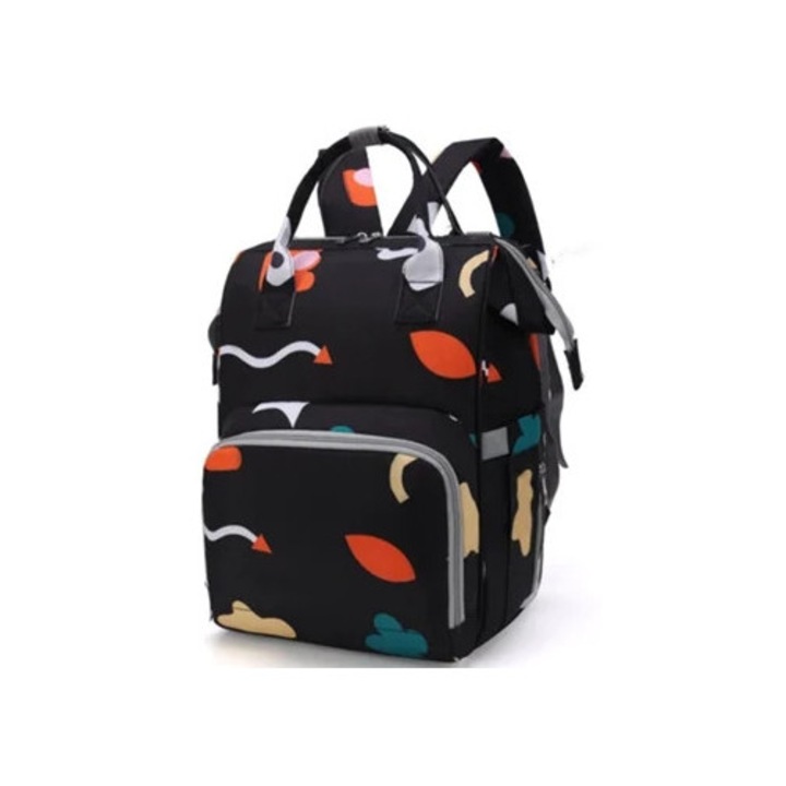 Nagy kapacitású kismama hátizsák, babautazótáska 01