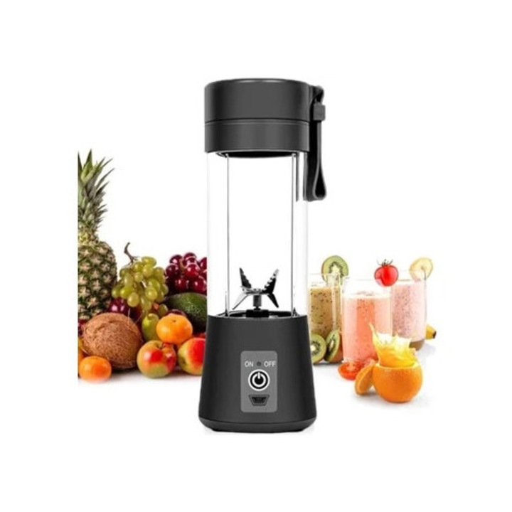 Преносими блендери, 400ml, USB презареждащи се, черни