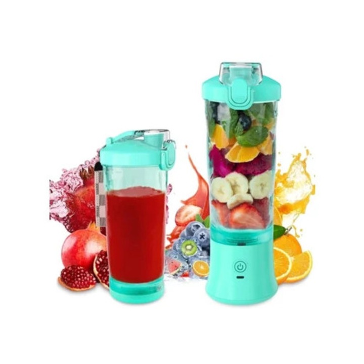 Преносим пасатор за шейкове и смутита, със синя чаша за пътуване, комплект