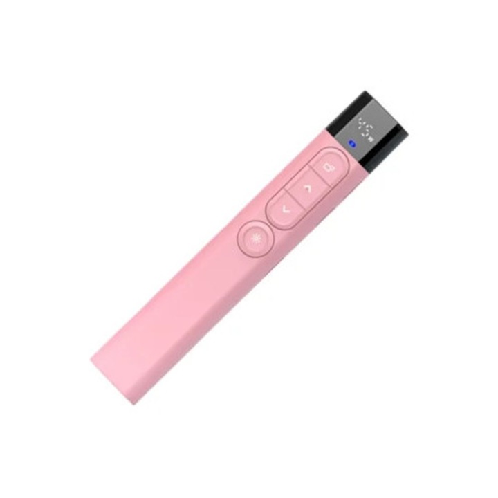 Безжичен презентатор, USB, с лазер, Розов