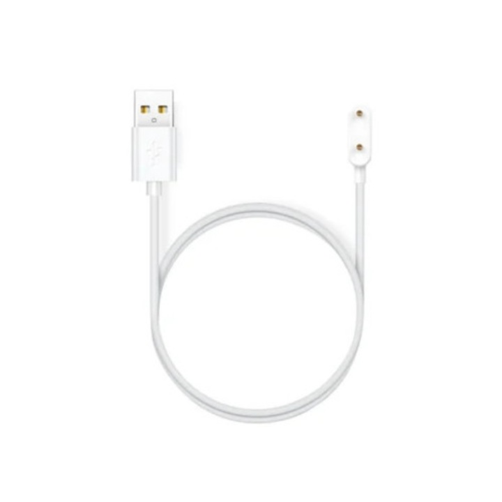 Töltőkábel fitnesz karkötőkhöz, Kompatibilis a Huawei Band 6/7/8/9 modellekkel, Fehér