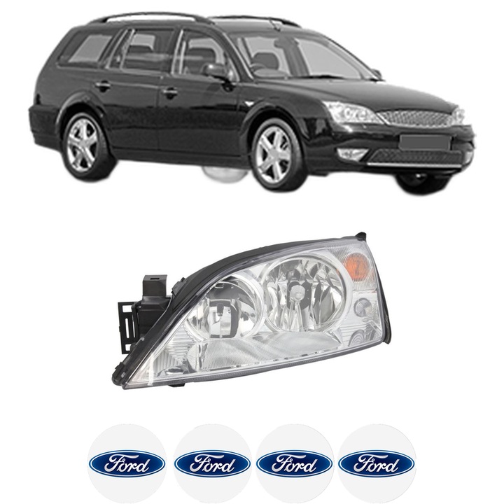Far Stanga Fata FORD MONDEO III Turnier (BWY) din 2000-2007, Auto, DEPO, 4x Stickere auto cu FORD