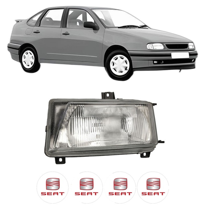 Far Stanga Fata SEAT CORDOBA (6K1, 6K2) din 1993-2002, Auto, DEPO, 4x Stickere auto cu SEAT