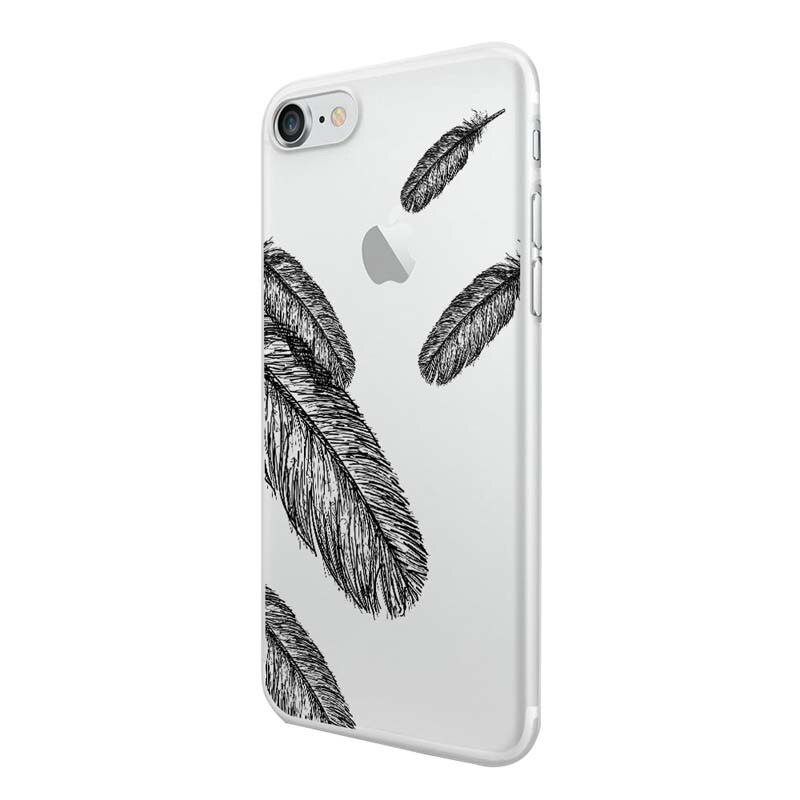 Husa Silicon, Ultra Slim 0.3MM, Feathered B&W, Apple iPhone 6 PLUS / 6S PLUS