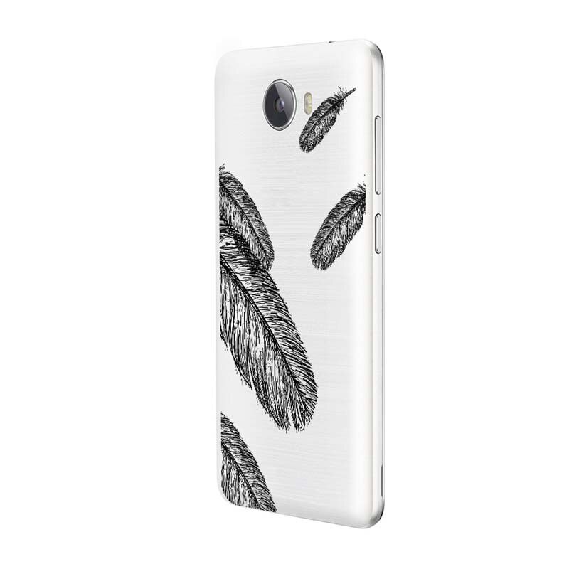 Husa Silicon, Ultra Slim 0.3MM, Feathered B&W, Huawei Y3 2017