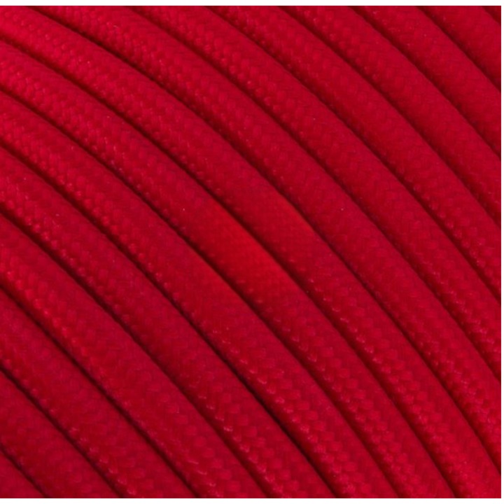 Cablu Textil Rotund, Fanton, Sectiune 2 X 0, 75mm, 50m, Rosu, Poliester, Tip H03VV-F